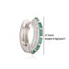 18K Gold Plated Zircon Hoop Earrings for Women Micro Paved Cubic Zirconia Huggie Earrings Elegant Brass Hoop Earrings