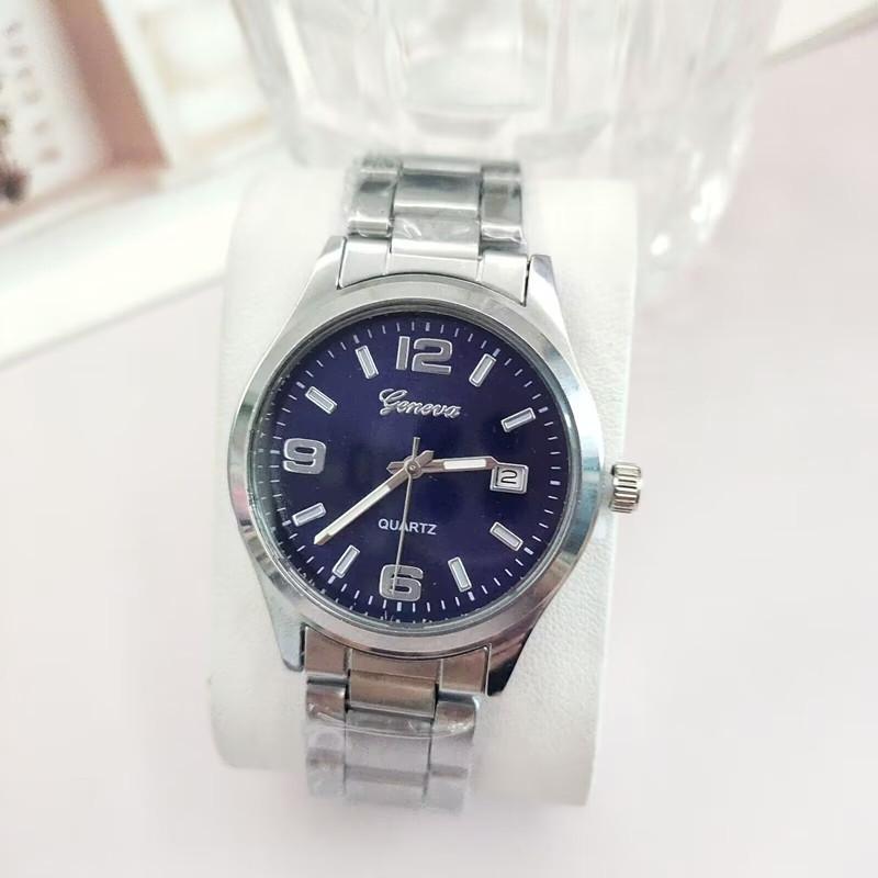 Men s Casual Fashion Quartz Watch with Steel Band and Digital Calendar