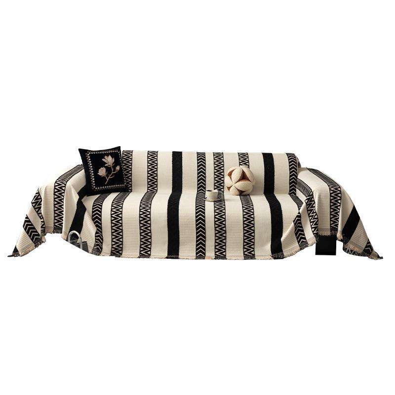 New plush sofa cushion, universal sofa cover for all seasons, high-end all-inclusive anti-cat scratch straight sofa cover towel
