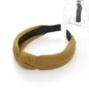 Pure Color Fabric Hair Decoration Ladies Simple Manual Production Knot Wide Edge Hair Hoop Head Hoop