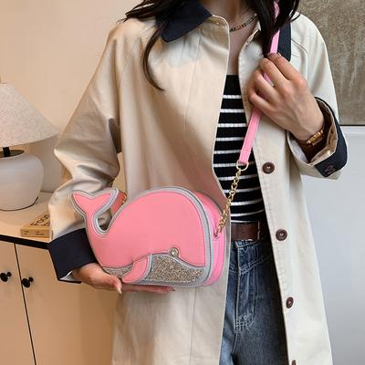 Cross Mirror's Little Dolphin Bag New Special-shaped Bag Mori Series Sweet Girl Foreign Style Bright Star Messenger Bag