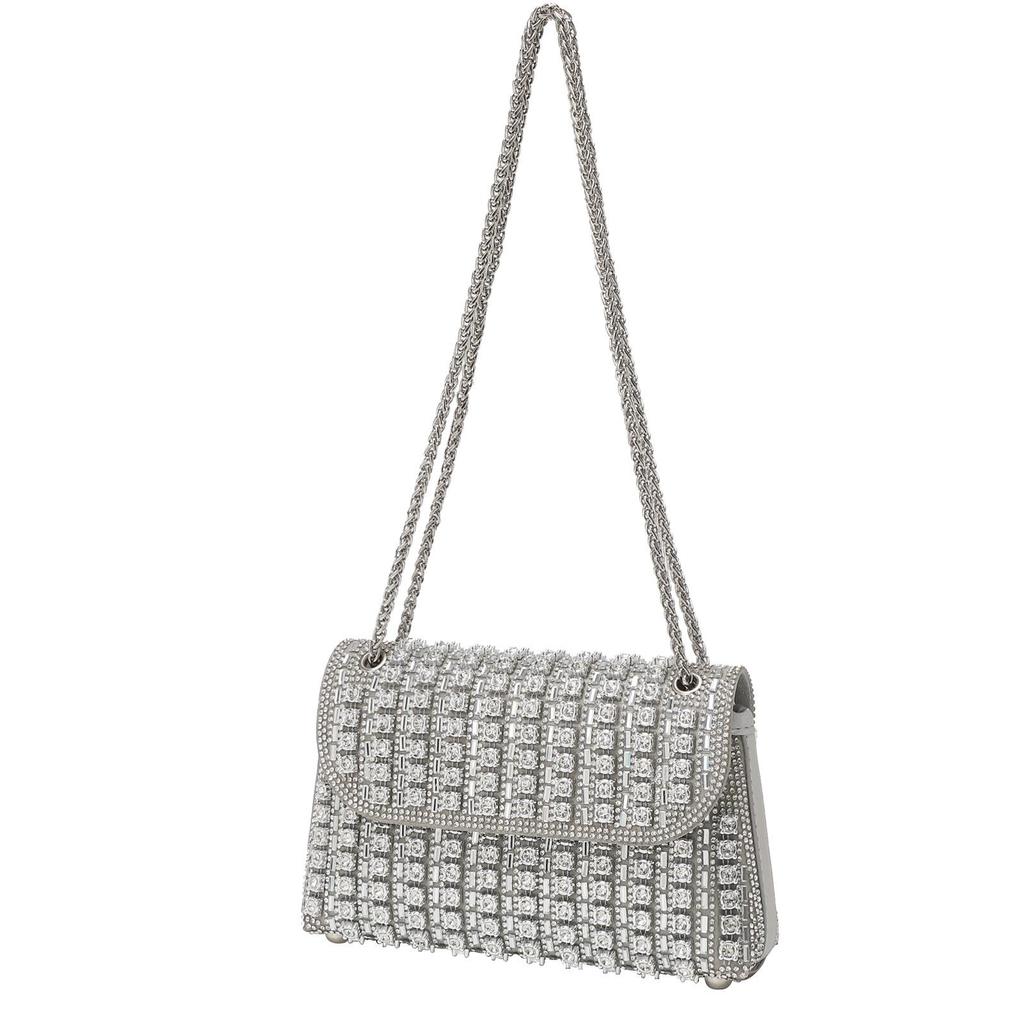 2024 Luxusní Lesklá Diamantová Večerní Kabelka na Zápěstí a Rameno