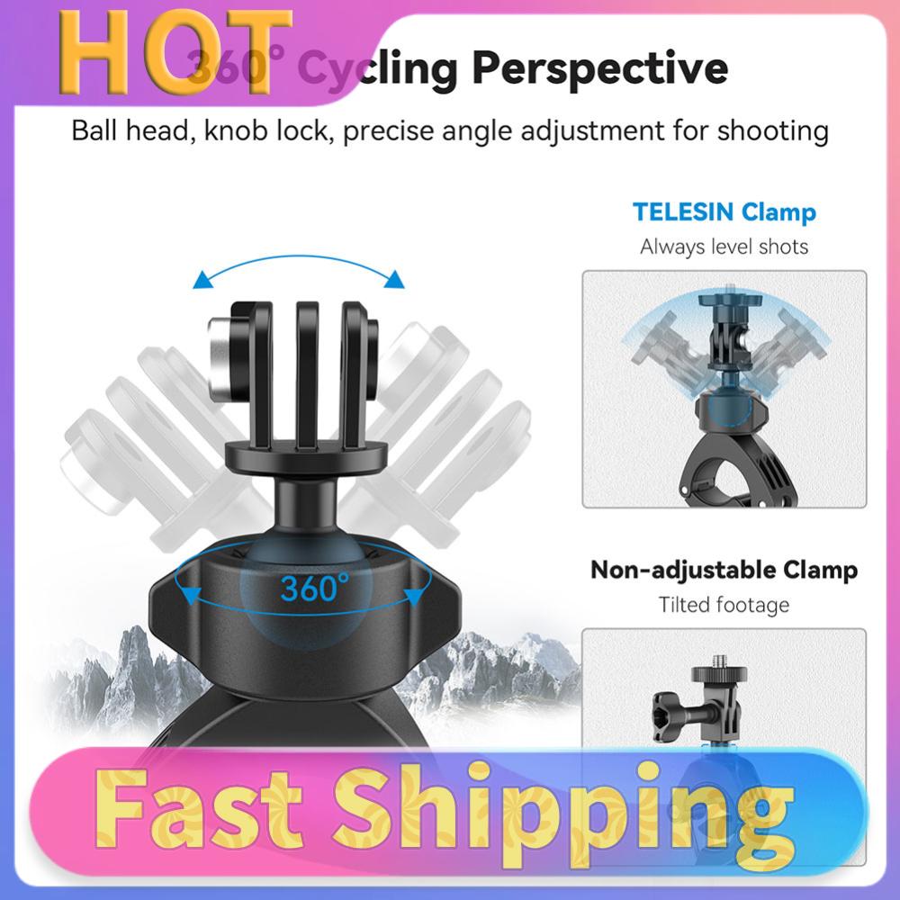 Camera Clamp Mount with 1/4 Screw Super Clamp 360 Degree Ballhead Boat Vehicle Tree Tube Extension for GoPro Action 4