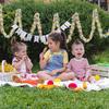Glitter Spring Easter Garlands Stripe Colorful Eggs Hanging Ornament  Mantle Decor