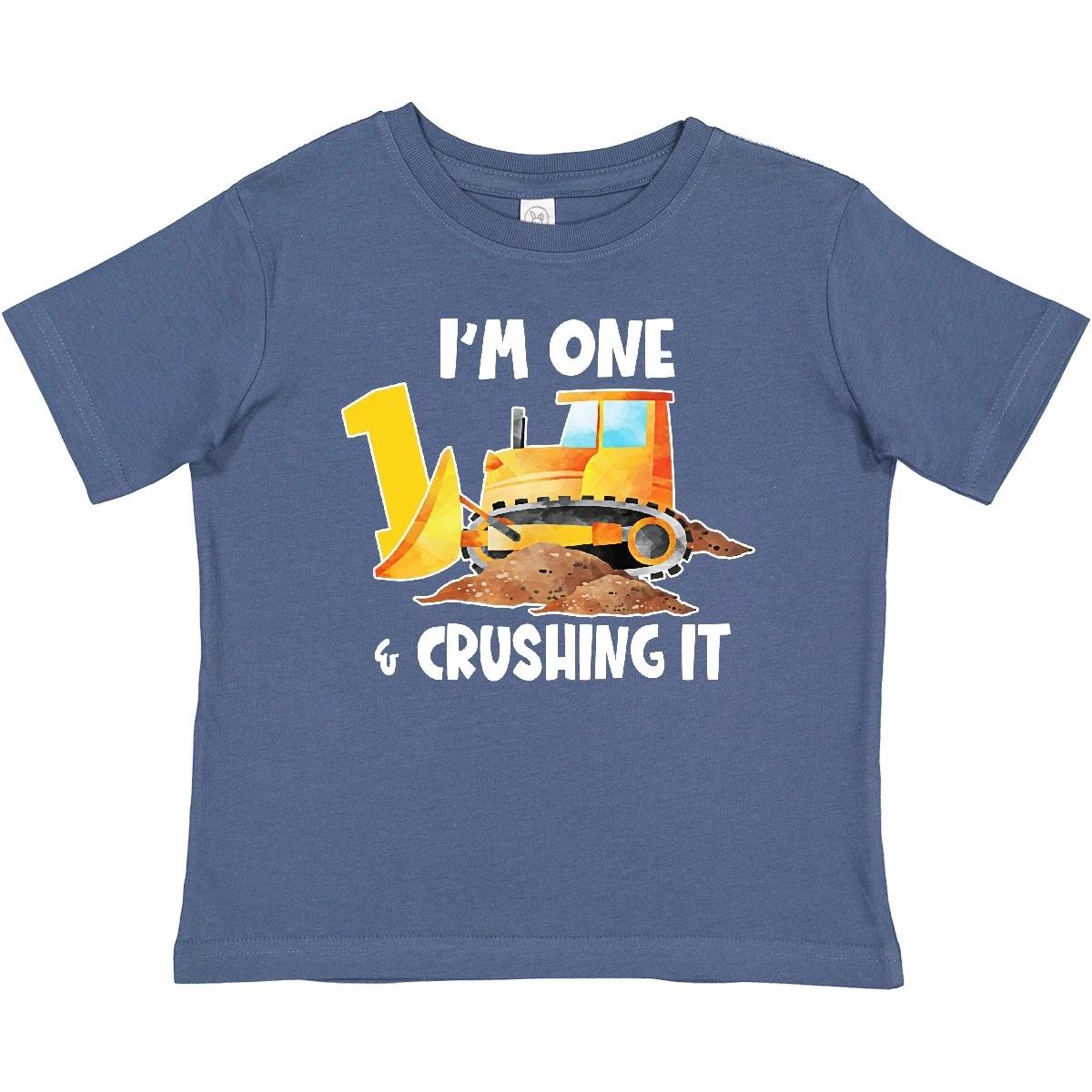 Inktastic I m 1 And Crushing It Construction 1st Birthday Baby T-Shirt Birthdays 140