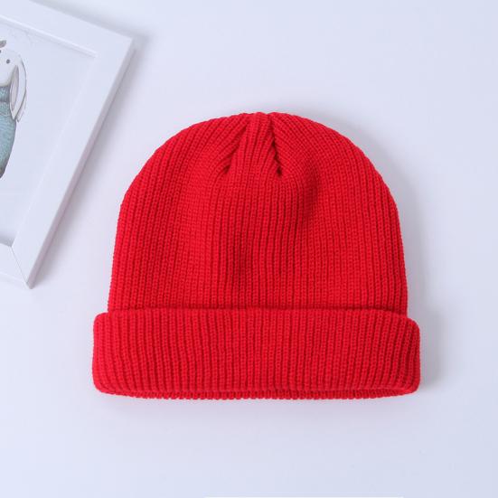Winter Warm Unisex Soft Knitted Beanie Hat Solid Color Street Outdoor Sport Cap