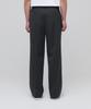 MUSINSA STANDARD Lightweight Real Wide Hidden Elastic Waist Slacks [Charcoal Gray]