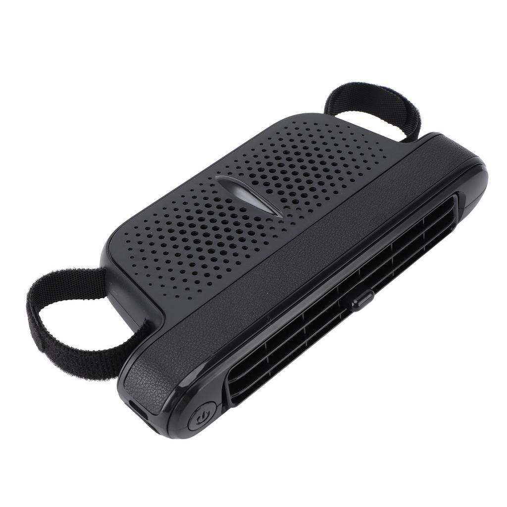 Car Seat Fan 3 Wind Speeds Low Noise Powerful Double Turbine Car Cooling Fan for Vehicle Backseat Black