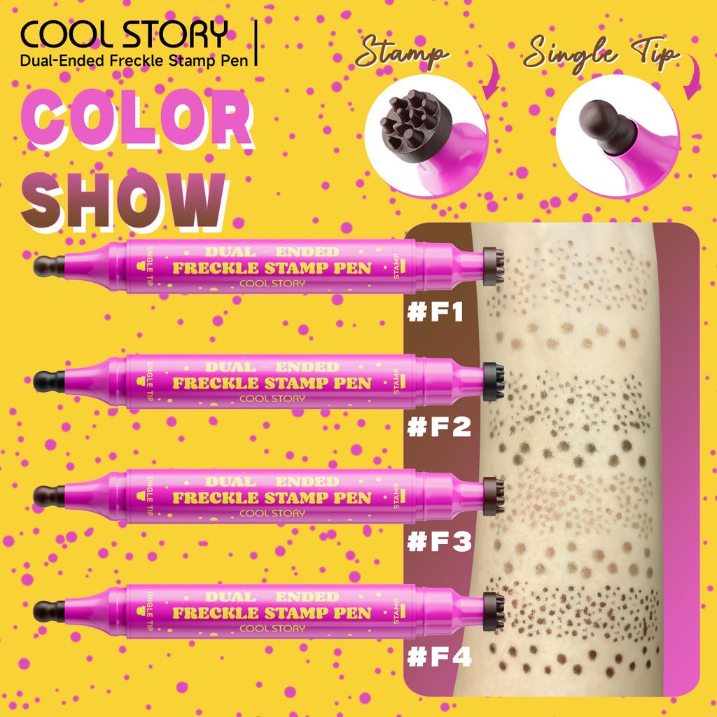 Długopis do piegów 3N1 Główka tykwy Podwójna główka Stempel Plamka Naturalna Symulacja Wodoodporny Pot Makijaż twarzy