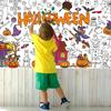 Handmade Halloween Graffiti Tablecloth Creative DIY Party Tablecloth  Halloween Decorations