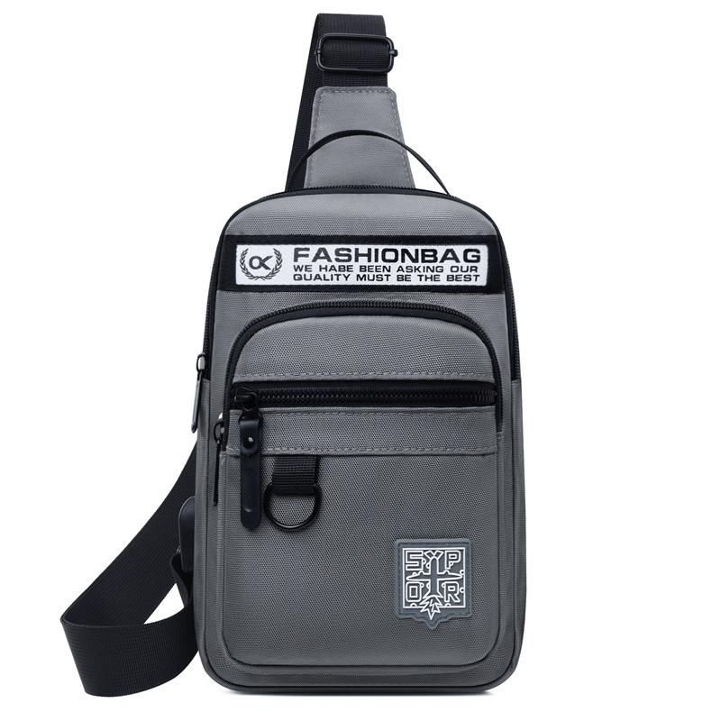 Breast Bag Men's New Lightweight and Trendy Oxford Cloth Shoulder Backpack Outdoor Sports and Leisure Fashion High-end Messenger Bag