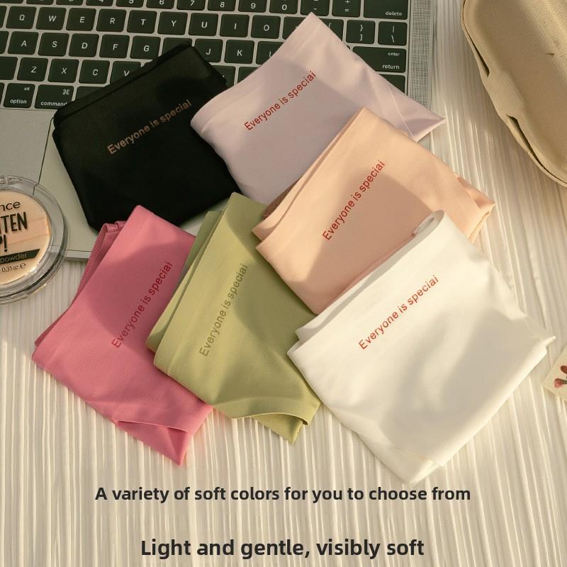 Ladies Spring and Autumn New Sexy Pure Cotton One Piece Ice Silk Without Trace Low Waist Briefs