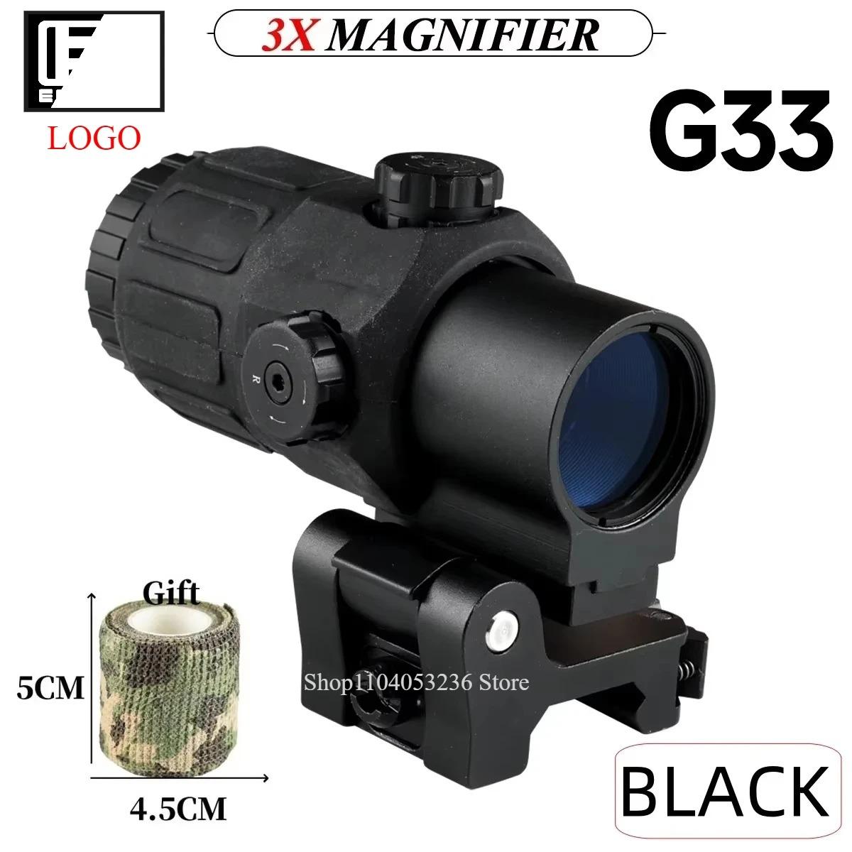 

Тактичний E*t*ch G33 G45 Приціл Фіксований 3X 5X Збільшувальна трубка зі Швидким Демонтажем та Відкиданням для Airsoft Полювання Коліматор BLACK---G33---W