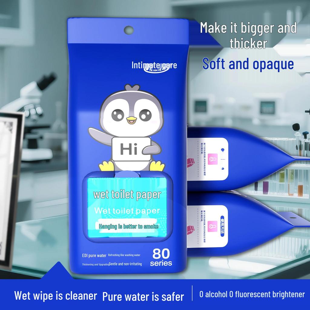 Eco-Friendly Flushable Wet Wipes - Disposable, Portable & Tear-Off Toilet Tissue