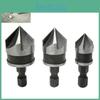 Durable 3pcs Hex Countersink Boring Bore Quick Change Drill Bit Tool Set Ideal For Wood And Metal Projects