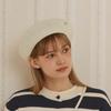 ANOETIC GOLD LOGO BASIC BERET_IVORY