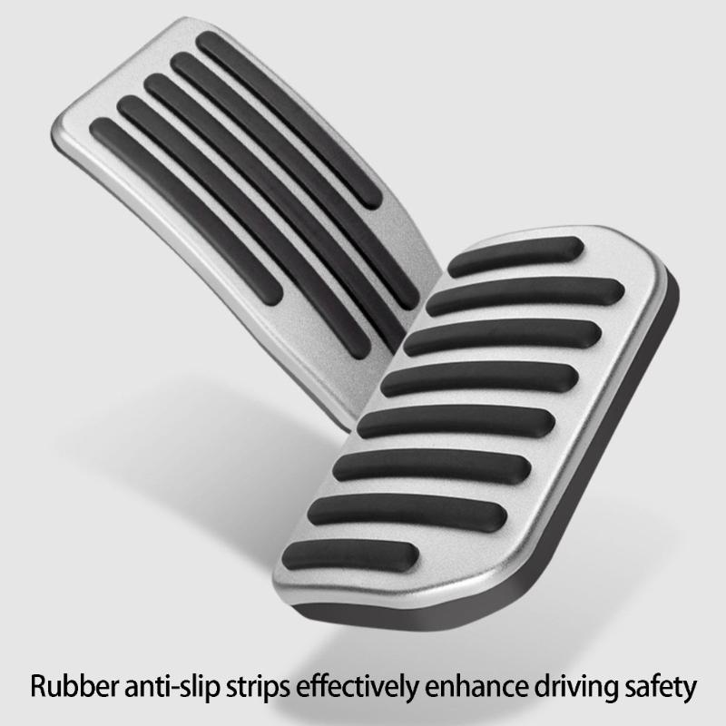 2 Pieces Aluminum Accelerator Pedal Covers Protectors Suitable For Vehicle Easy To Install And Improves Driving Comfort