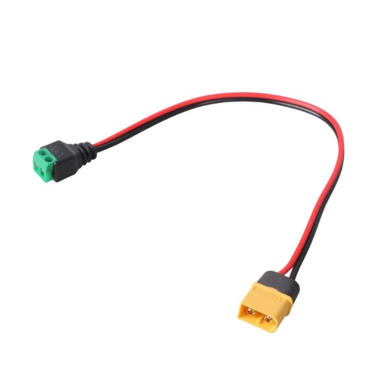 XT60 to 2 Pin Screw Terminal Adapter Cable Plastic Texture for Solar Panel and Power Supply Without Soldering