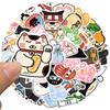50Pcs Anime Cute Cartoon Japanese Fortune Cat Kawaii Objects Stickers Diy Scrapbook Laptop Motorcycle Decal Graffiti Sticker