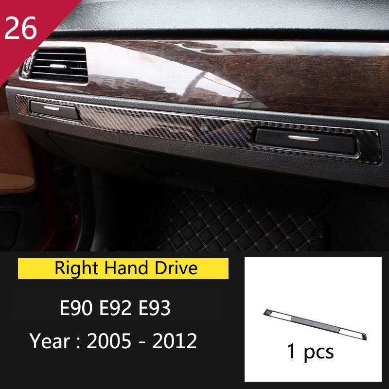 Carbon Fiber Gear Shift Panel Trim Sticker for BMW 3 Series E90 E92 E93 2005-2012 Car Inner Center Control Decorative Accessory