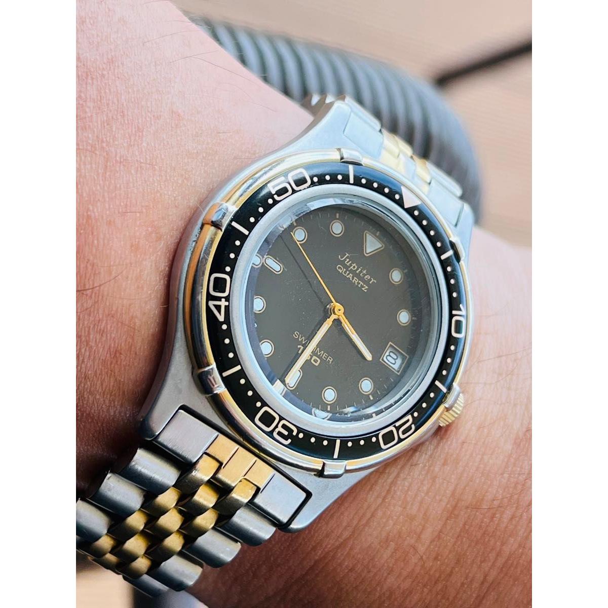 Used [Rare in working condition] ORIENT JUPITER Swimmer 150 Quartz Combi Color [Battery replaced]