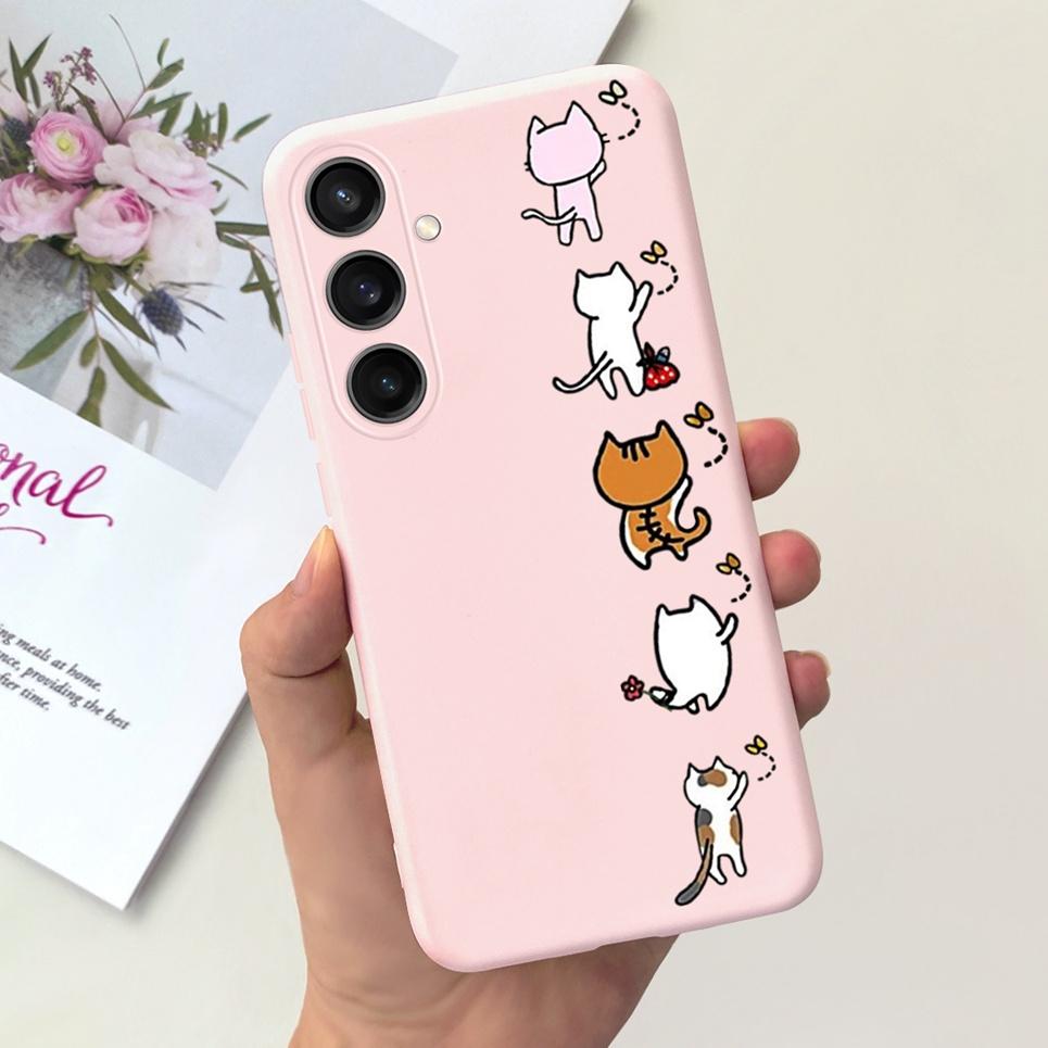 For Funda Samsung Galaxy A35 5G Case Women Fashion Girly Flower Butterfly Bumper For Samsung A35 SM-A356B Coque Silicone Soft