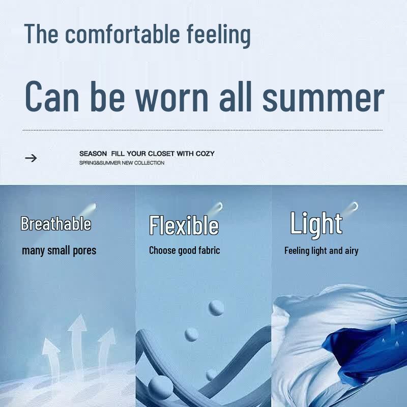 Men's Ice Silk Straight Leg Casual Pants
