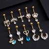 Personality Belly Button Rings Stainless Steel Navel Piercing Barbell For Women Simple Belly Ring Beach Jewelry Gifts