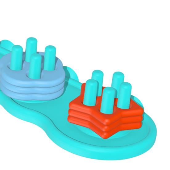 Baby Bath Toys 20 Textured Floating Pieces Stacking Bath Toy Silicone Color & Shape Sorter for Toddler Bathtub Learning