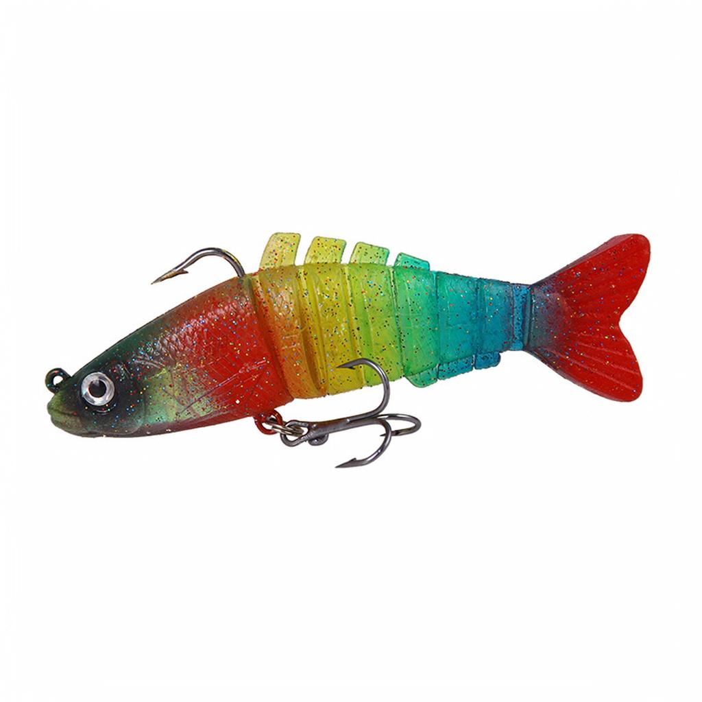 Lifelike Multi-Joint Silicone Soft Swimbait Fishing with Weighted Body for Trout