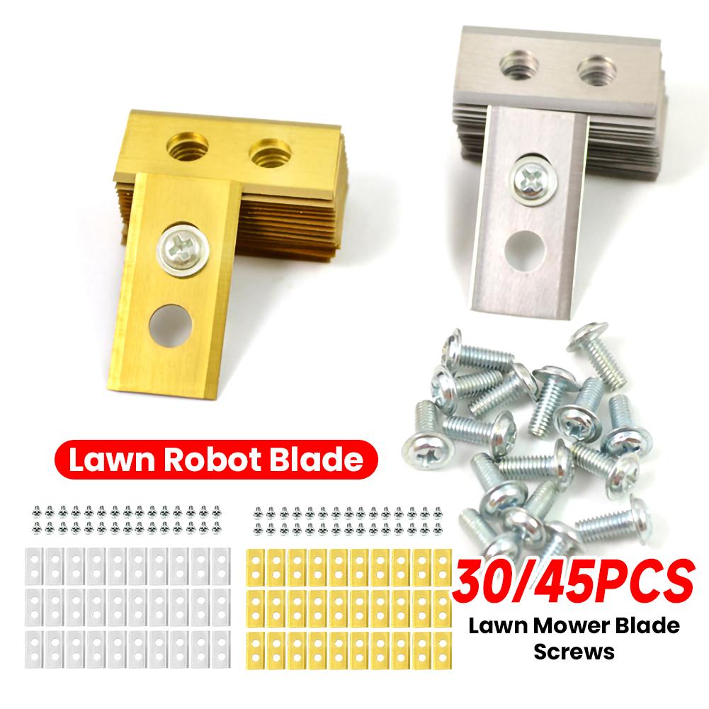 30/45pcs Lawn Mower Cutter Blade for Worx Landoid Lanmower WG754E WG791E Stainless Steel Robot Mower Replacement Blade