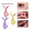 3pcs Cat Eye Eyeliner Stamp & Stencil Kit,3D Reusable Silicone Tool for Winged Eyeliner Eyeshadow Lip Peak, Easy Perfect Makeup,