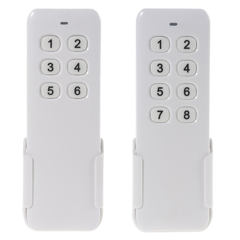 RF Digital Remote Control with Base Transmitter for Switch 433MHz Wireless Learning Code 6/8 Button EV1527 AK-500-8G