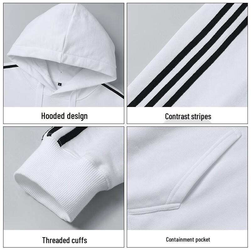 Paul Frank Unisex Striped Hooded Sweatshirt