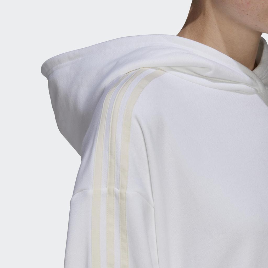 adidas Originals Women's Oversized Longline Hoodie White Female GN3099