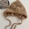 Beanie Lambs Wool Hat Solid Color Winter Plush Hat Woolen Hat Ear Protection Hat  Winter