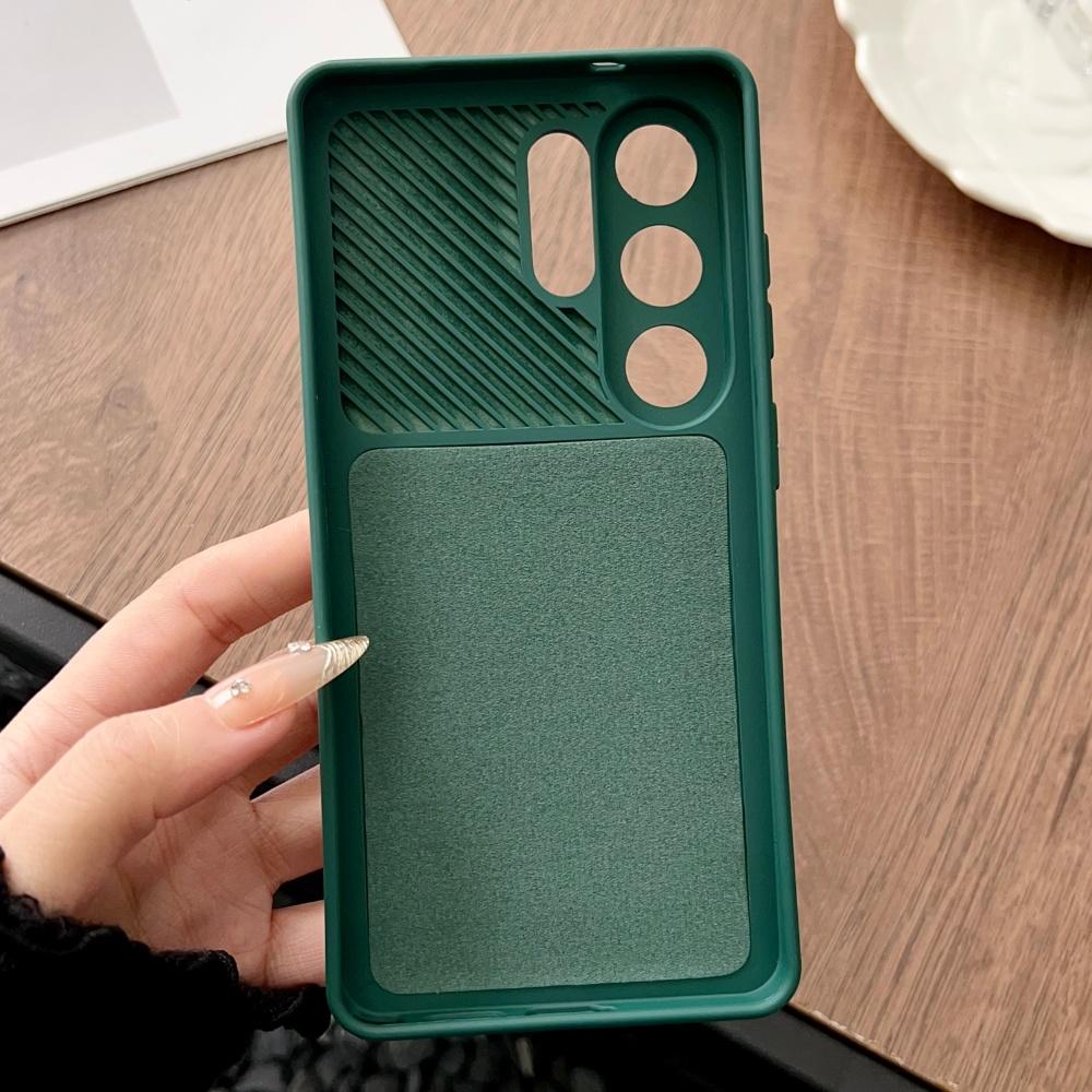 Soft Liquid Silicone Slide Camera Protection Case For Samsung S26 Ultra S25 S24 Plus S23 S22 S21 S20 FE Anti-Slip Bumper Cover