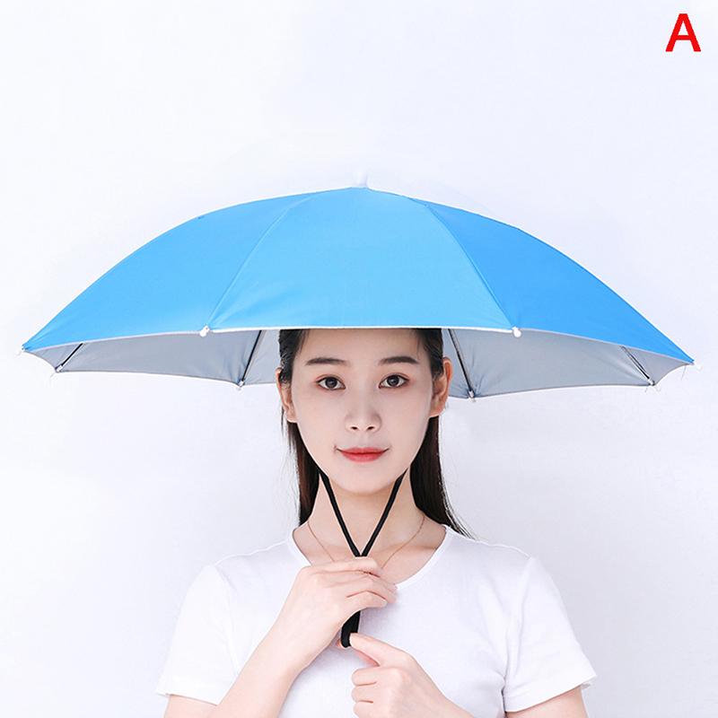 Fishing Umbrella Cap Large Head Mounted, Dual-Purpose Umbrella Cap For Both Rain And Light, Top Sunshade And Sun Protection Cap