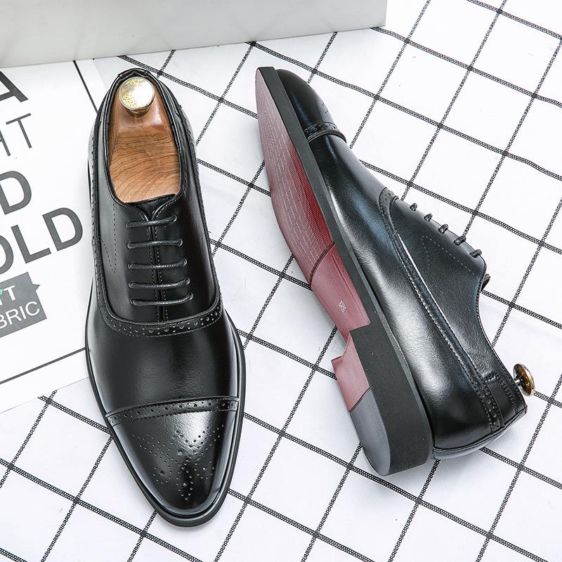 Pointed Toe British Style Leather Loafers - Men's Office, Casual, Wedding Shoes