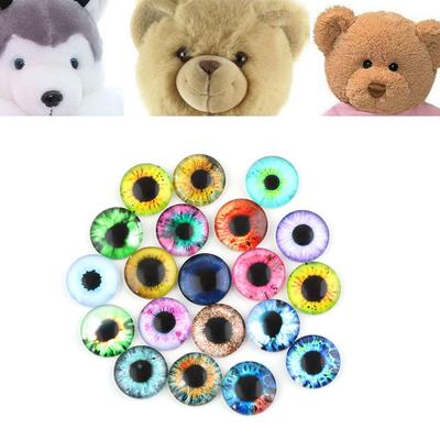 20Pcs 10MM/16MM/20MM New Accessories Animal Eyeballs Time Gem Glass Dolls Eyes DIY Crafts