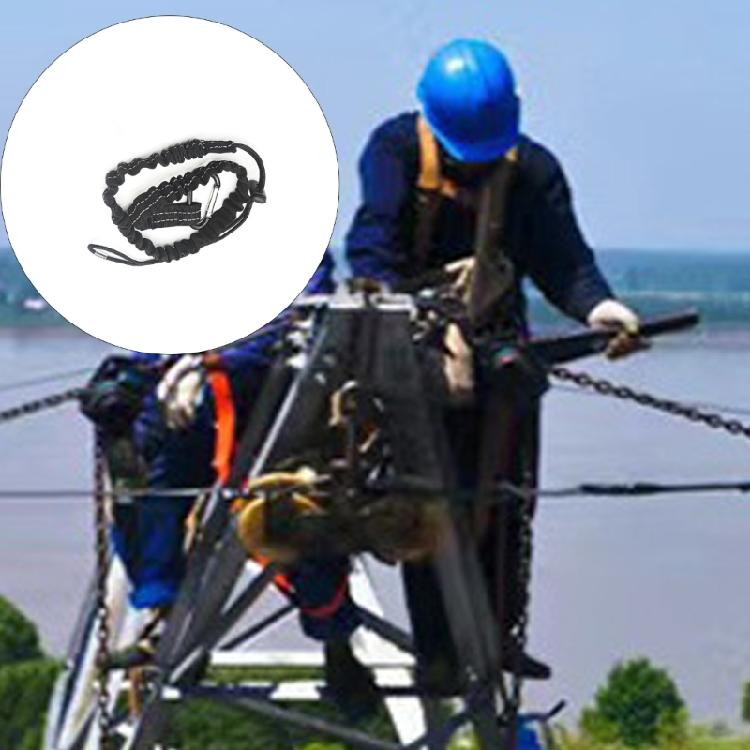 Safety Lanyard with Locking Carabiner Anti Slip Tool Tether Suitable for Construction Worker and Camping Equipment