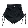 Summer New Design High Waist Side Drawstring Wide Leg Denim Shorts Women Short Jeans Tide Shorts