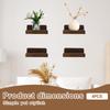 4 Pcs Wood Floating Shelves Small Wall Shelves Wall Mounted Floating Wall Shelves Decorative Wall Storage Shelves 12.5x12.5x5cm