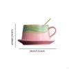 Ceramic Coffee Mug Cup Drinkware Home Decoration with Spoon Pottery Gifts