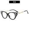 Anti -Blue Light Metal Comfortable Color Cat Eye Eyeglasses Frame Women Vintage Spring Hinge Optical Frame Computer Glasses