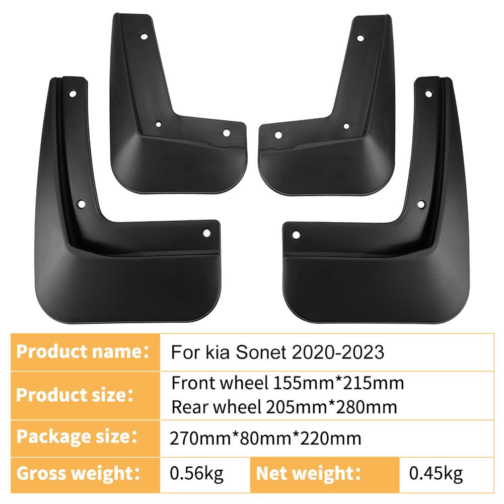 Mud Flaps Splash Guard for For KIA Sonet 2020-2025 Set of 4 Front and Rear Fender Mudguards Automotive Accessories