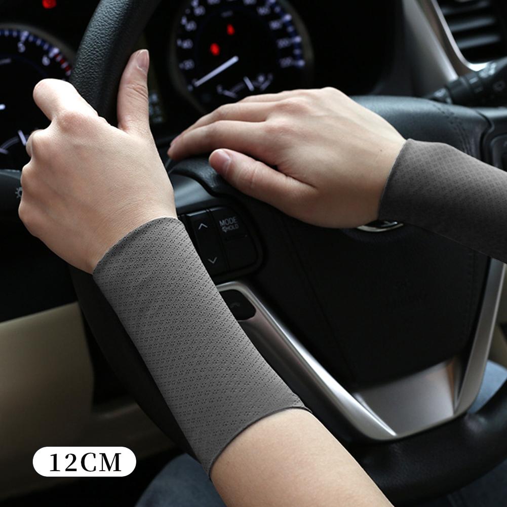 

Elastic Wrist Brace Ice Silk Compression Wrist Sleeve for Men Women (Gray 12cm)