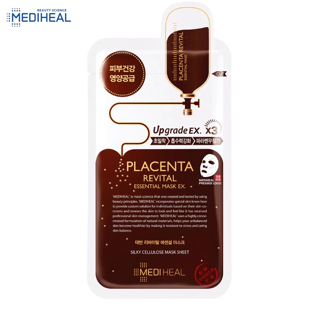 Mediheal Sada Essential Mask EX, (Teatree Care, Vita Lightbream, Collagen Impact, NMF Aquaring Ampule, Placenta Revital), 24 g. x 5/10 ks