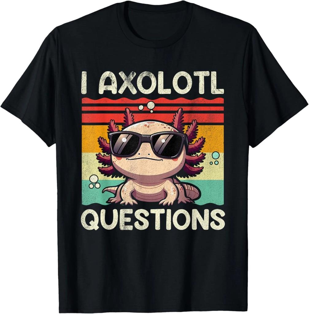 I Axolotl Questions Shirt Adults Youth Kids Retro Vintage T- Shirt