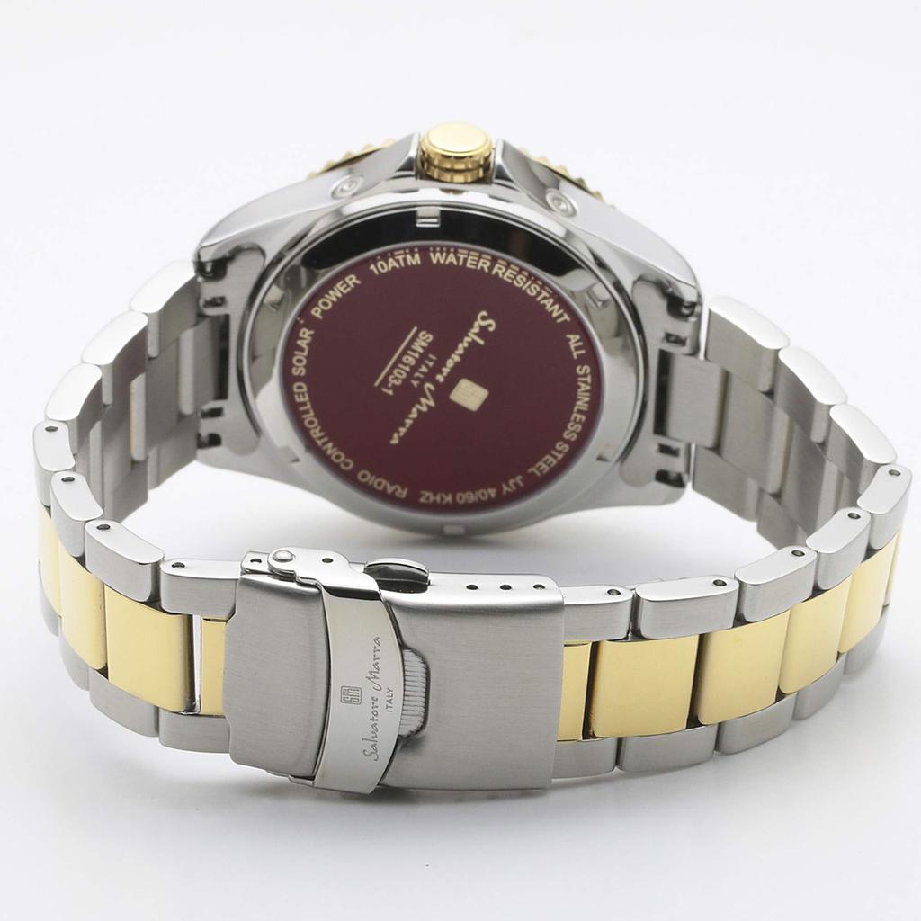 Watch Radio Solar Business Popular Brand Waterproof Blue BLGD [Salvatore Marra] Men's